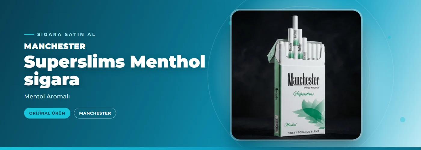 Manchester Superslims Menthol sigara – Mentol Aromalı