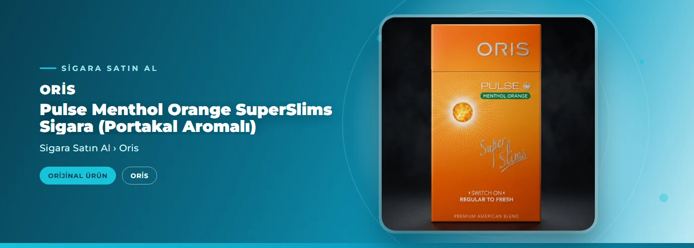 Oris Pulse Menthol Orange SuperSlims Sigara (Portakal Aromalı)