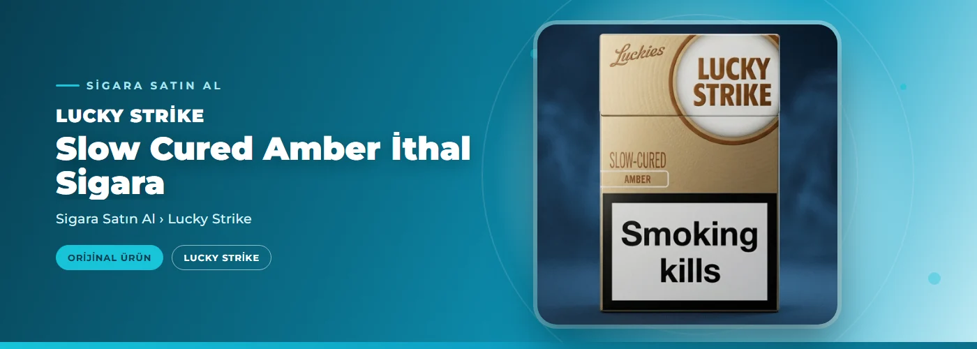 Lucky Strike Slow Cured Amber İthal Sigara