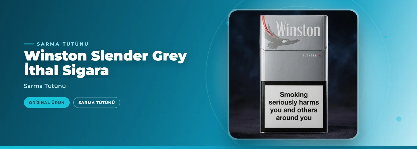 Winston Slender Grey İthal Sigara