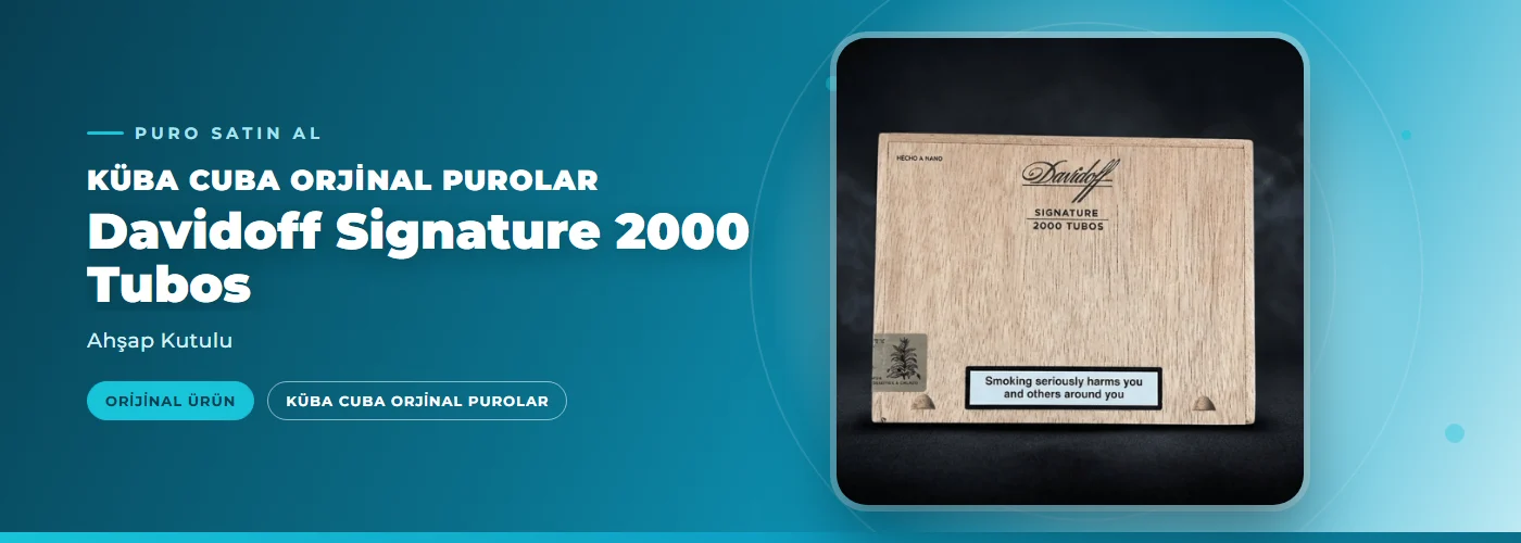 Davidoff Signature 2000 Tubos – Ahşap Kutulu
