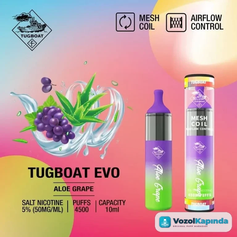 Tugboat EVO Aloe Grape 4500 Puff