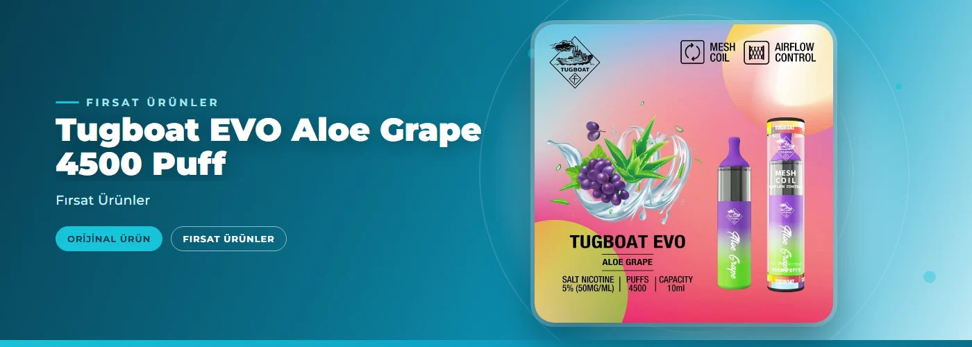 Tugboat EVO Aloe Grape 4500 Puff