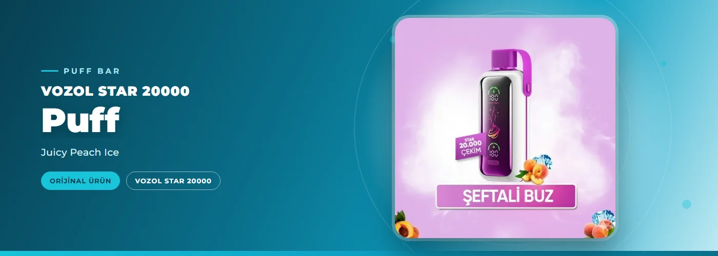 Vozol Star 20000 Puff – Juicy Peach Ice