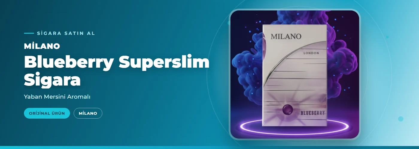 Milano Blueberry Superslim Sigara – Yaban Mersini Aromalı