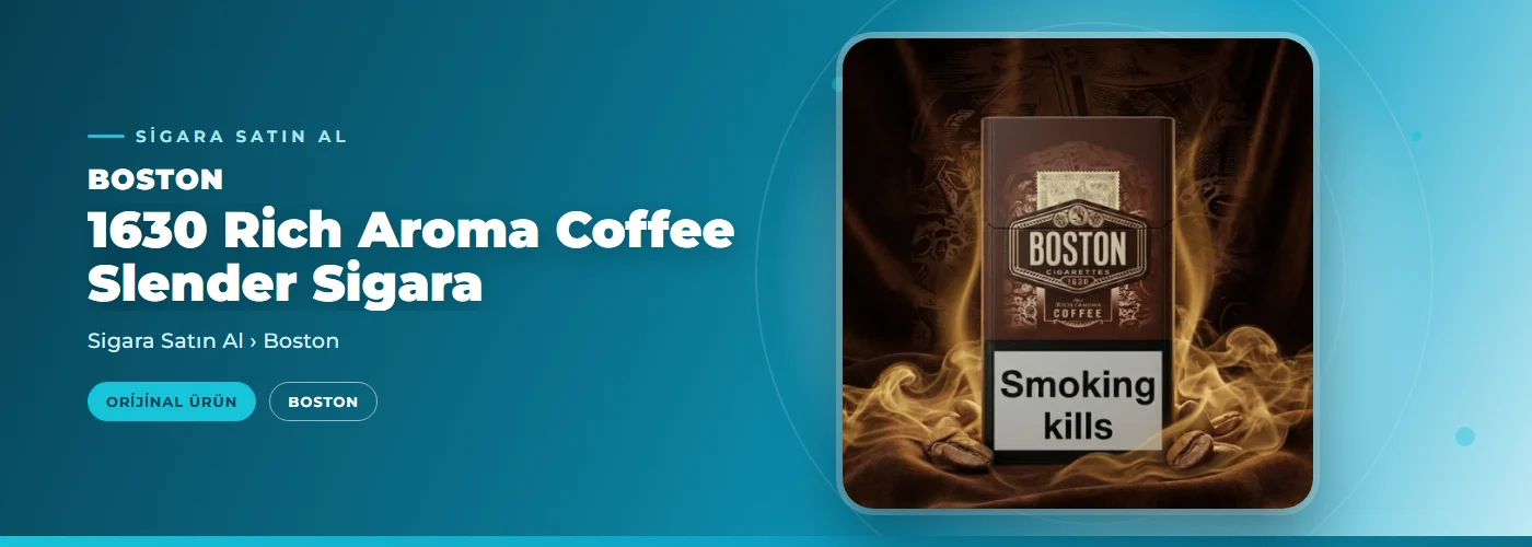Boston 1630 Rich Aroma Coffee Slender Sigara