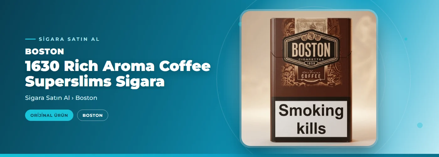Boston 1630 Rich Aroma Coffee Superslims Sigara