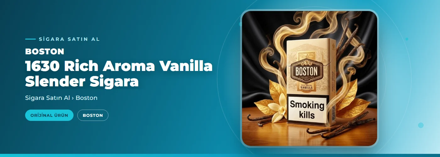 Boston 1630 Rich Aroma Vanilla Slender Sigara