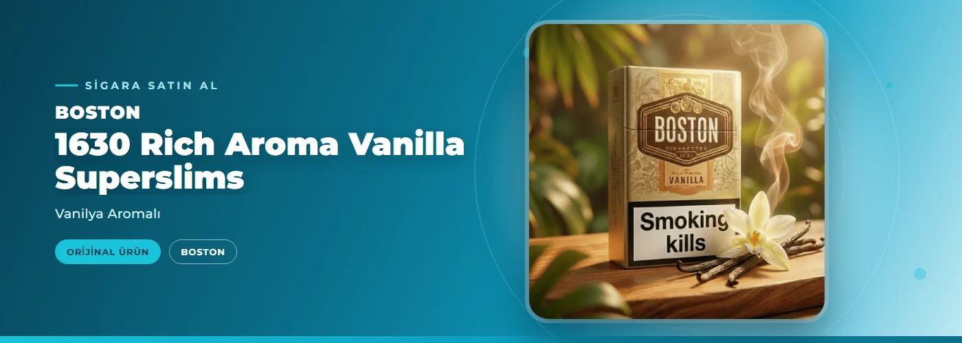 Boston 1630 Rich Aroma Vanilla Superslims – Vanilya Aromalı