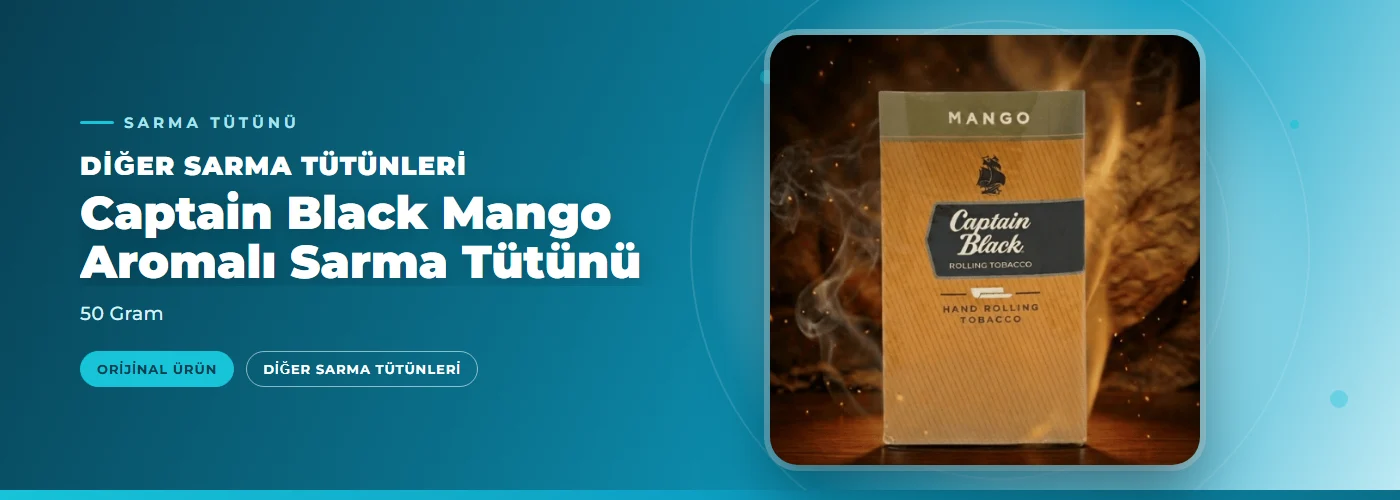 Captain Black Mango Aromalı Sarma Tütünü – 50 Gram