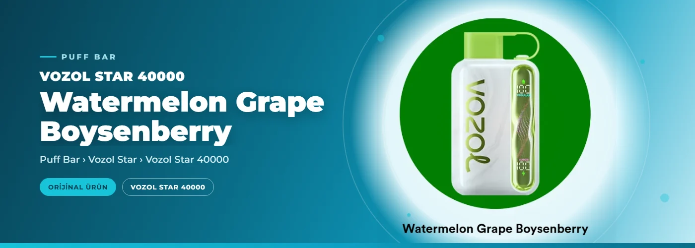 Vozol Star 40000 Watermelon Grape Boysenberry