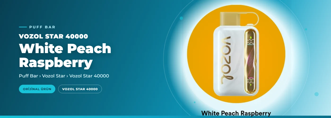 Vozol Star 40000 White Peach Raspberry