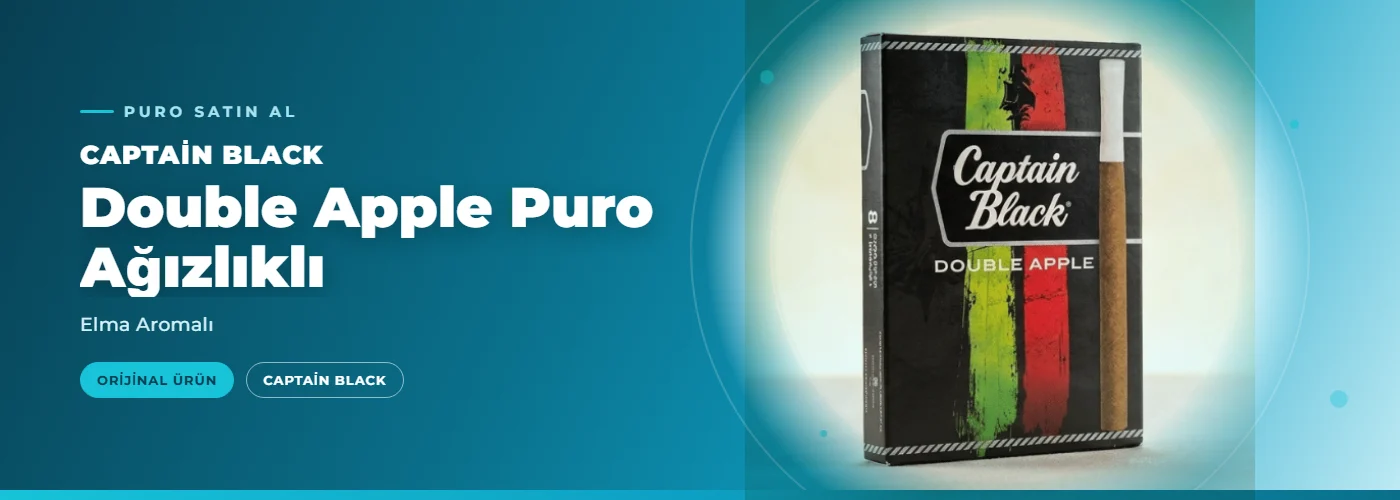 Captain Black Double Apple Puro Ağızlıklı – Elma Aromalı