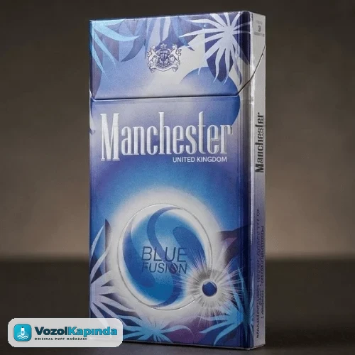 Manchester Superslim Blue Fusion Sigara – Yabanmersini ve Nane Aromalı - görsel 2
