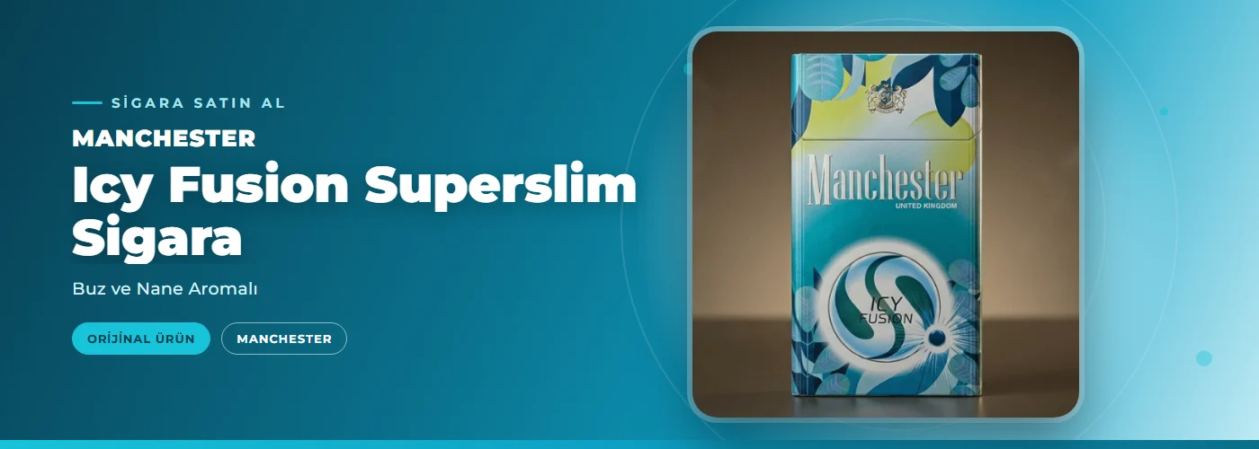 Manchester Icy Fusion Superslim Sigara – Buz ve Nane Aromalı