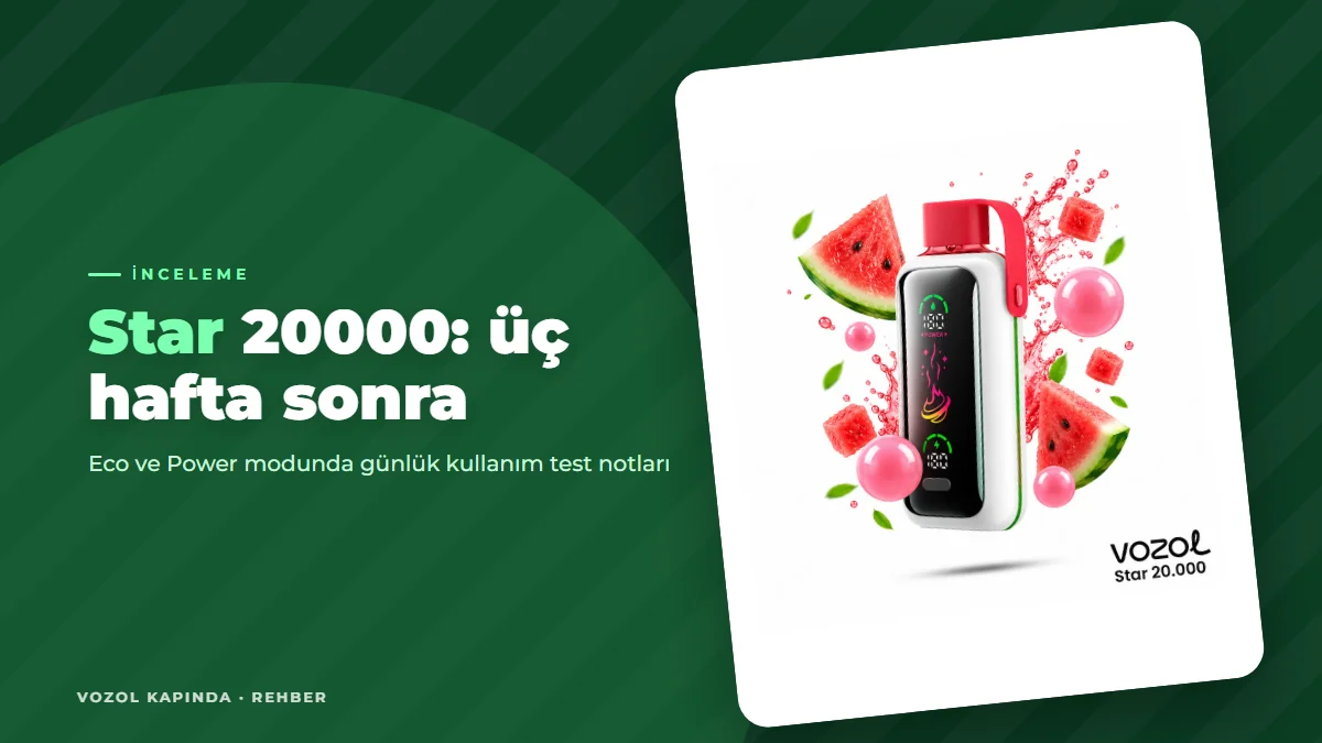 Vozol Star 20000 inceleme: üç haftalık test notlarımız