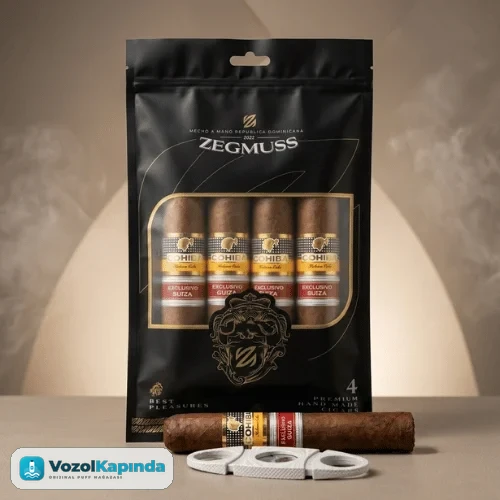 Cohiba Exclusivo Suiza – Zegmuss Nemlendirici Paket ve Puro Kesici Hediyeli