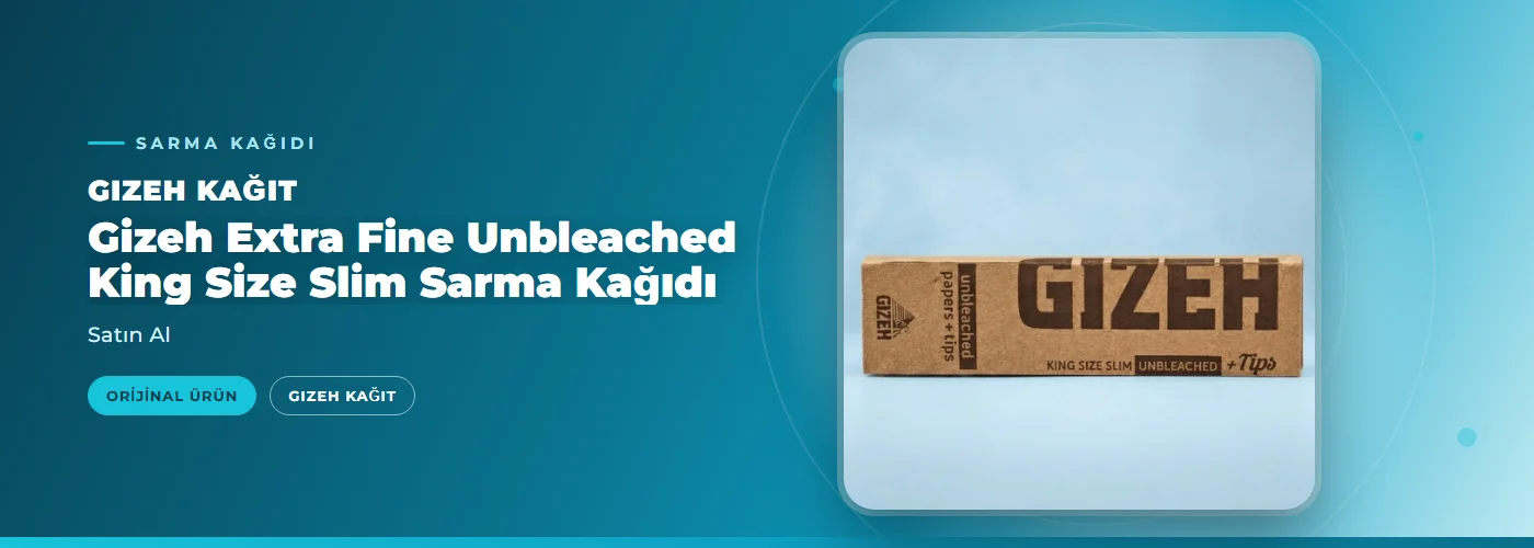 Gizeh Extra Fine Unbleached King Size Slim Sarma Kağıdı – Satın Al