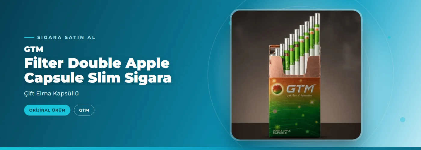 GTM Filter Double Apple Capsule Slim Sigara – Çift Elma Kapsüllü