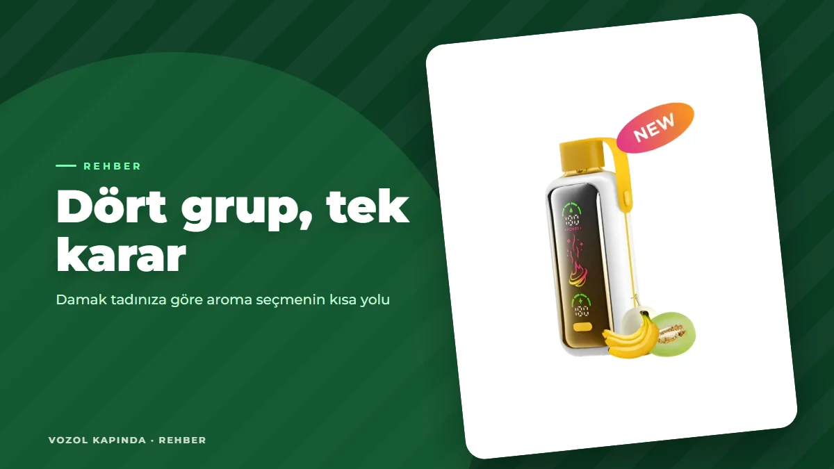 Vozol aroma seçme rehberi: damak tadına göre dört ana grup