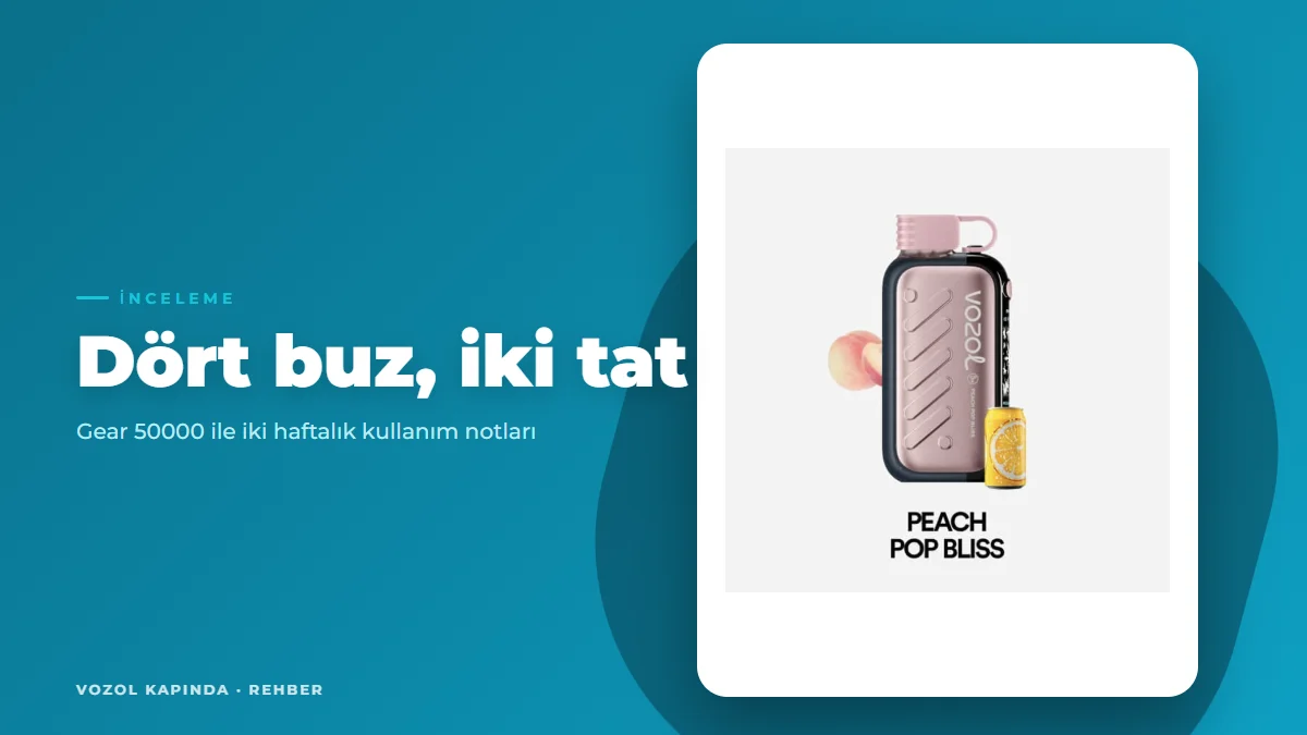 Vozol Gear 50000 incelemesi: iki haftalık kullanımda buz ve tat ayarı