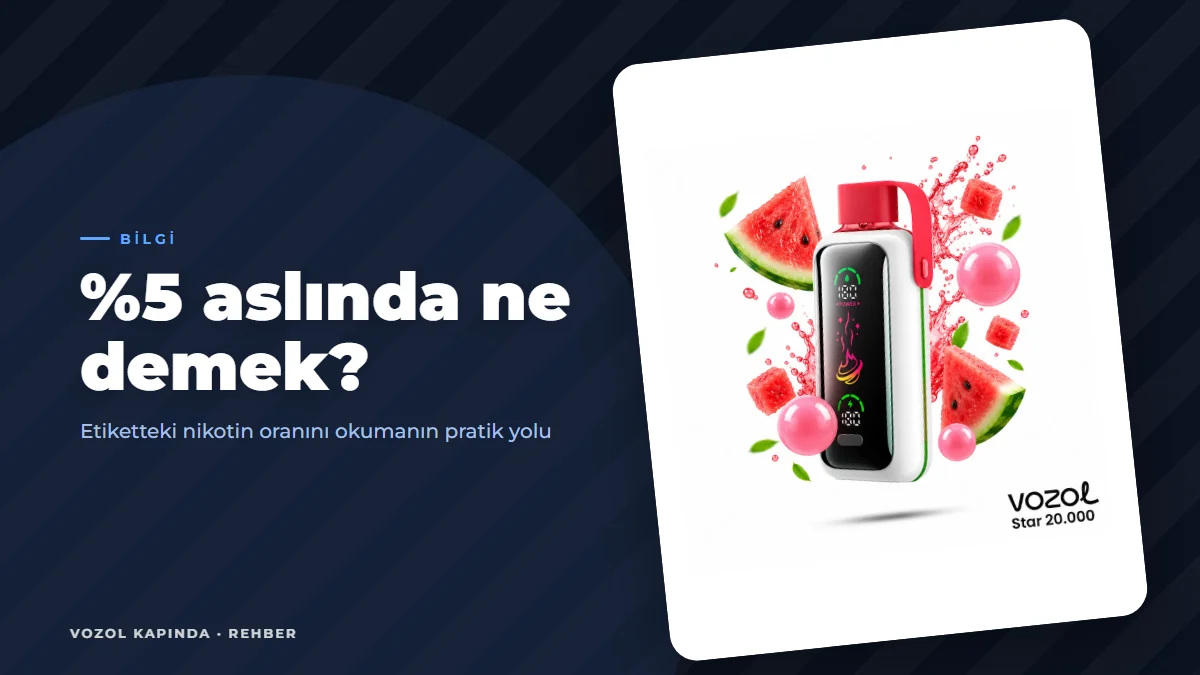 Vozol nikotin oranı: %5 ve 50 mg gerçekte ne anlama geliyor?