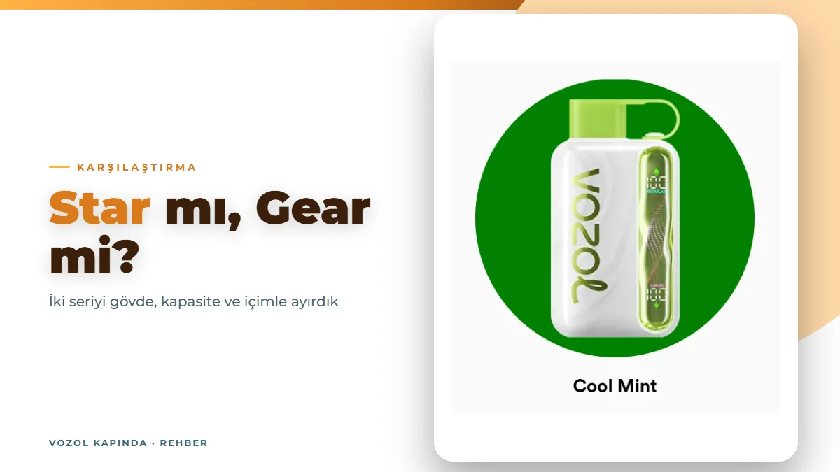 Vozol Star Gear farkı: gövde, kapasite ve içim karşılaştırması