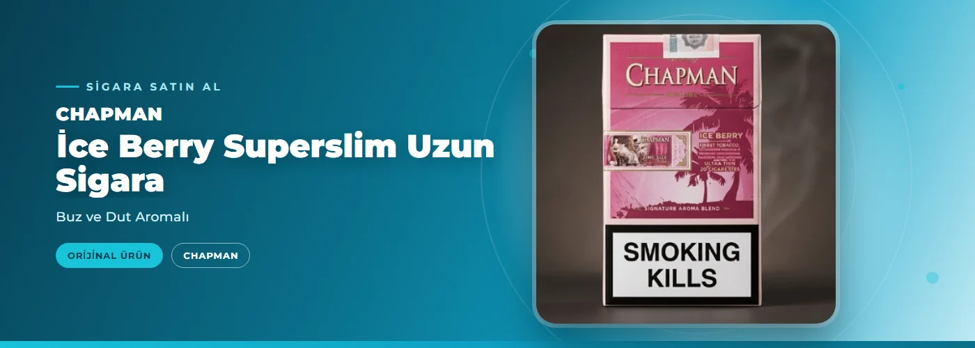 Chapman İce Berry Superslim Uzun Sigara – Buz ve Dut Aromalı