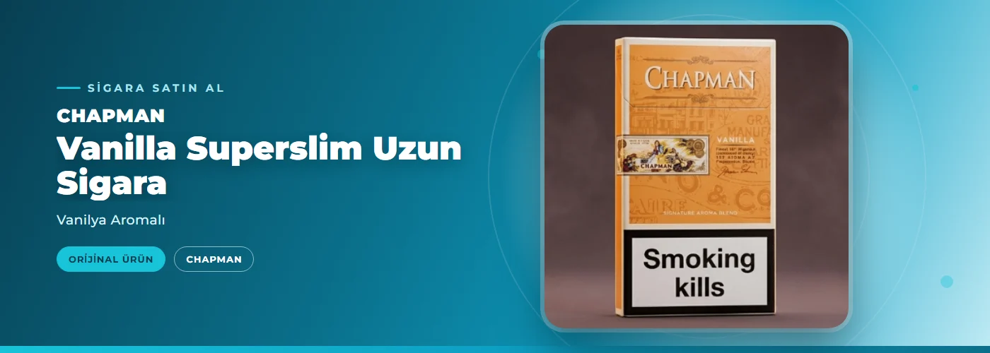 Chapman Vanilla Superslim Uzun Sigara – Vanilya Aromalı
