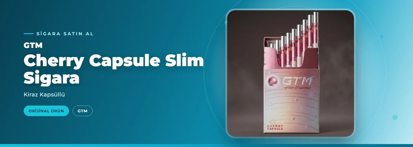GTM Cherry Capsule Slim Sigara – Kiraz Kapsüllü