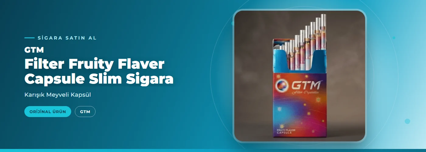 GTM Filter Fruity Flaver Capsule Slim Sigara – Karışık Meyveli Kapsül