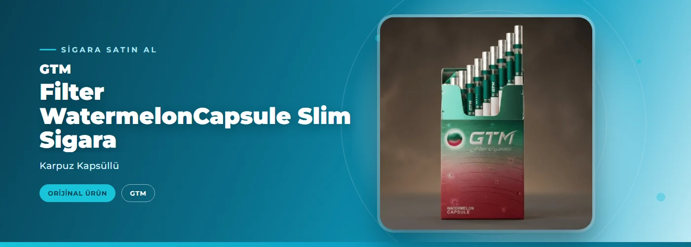 GTM Filter WatermelonCapsule Slim Sigara – Karpuz Kapsüllü