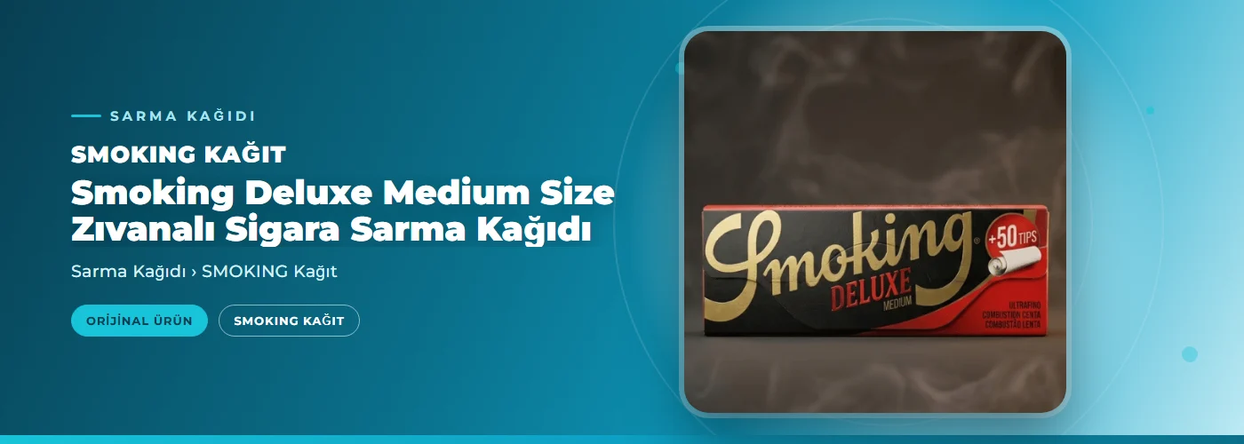 Smoking Deluxe Medium Size Zıvanalı Sigara Sarma Kağıdı