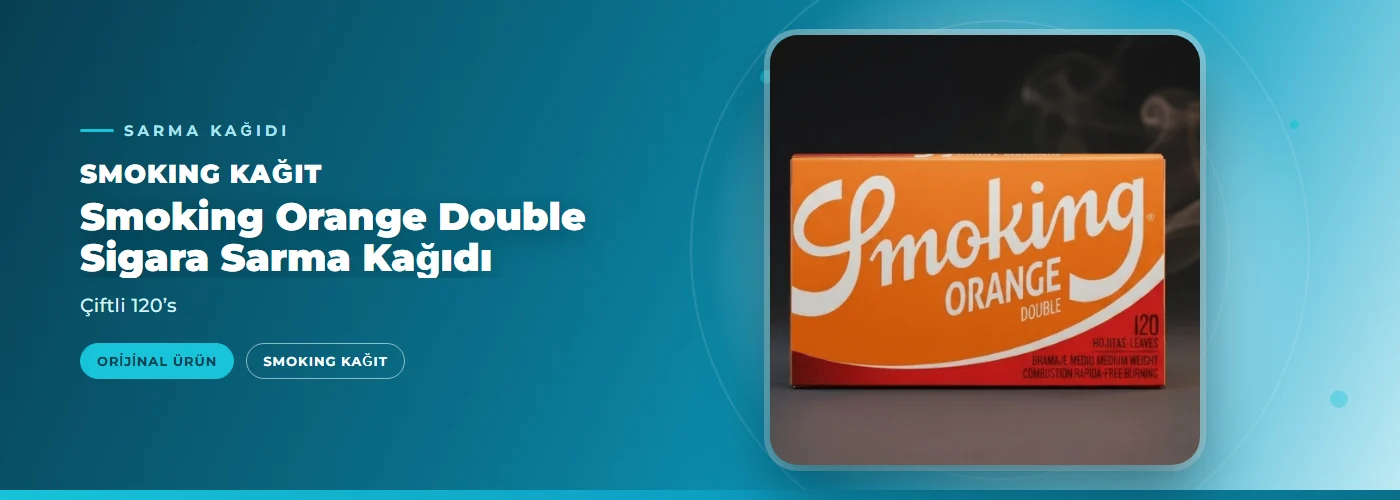 Smoking Orange Double Sigara Sarma Kağıdı – Çiftli 120’s