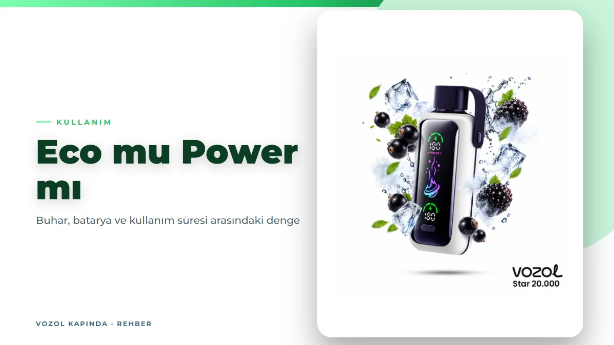 Vozol power modu mu Eco modu mu? Ne zaman hangisini seçmeli