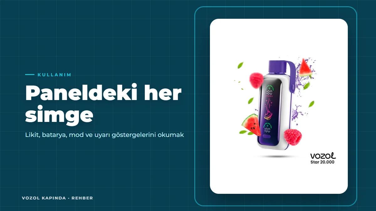 Vozol ekranındaki göstergeler ne anlatıyor? Panel okuma rehberi