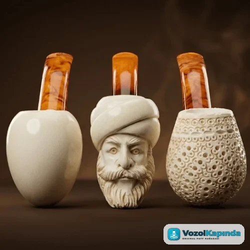 Özel Tasarım El Yapımı Lüle Taşı Pipo - görsel 4