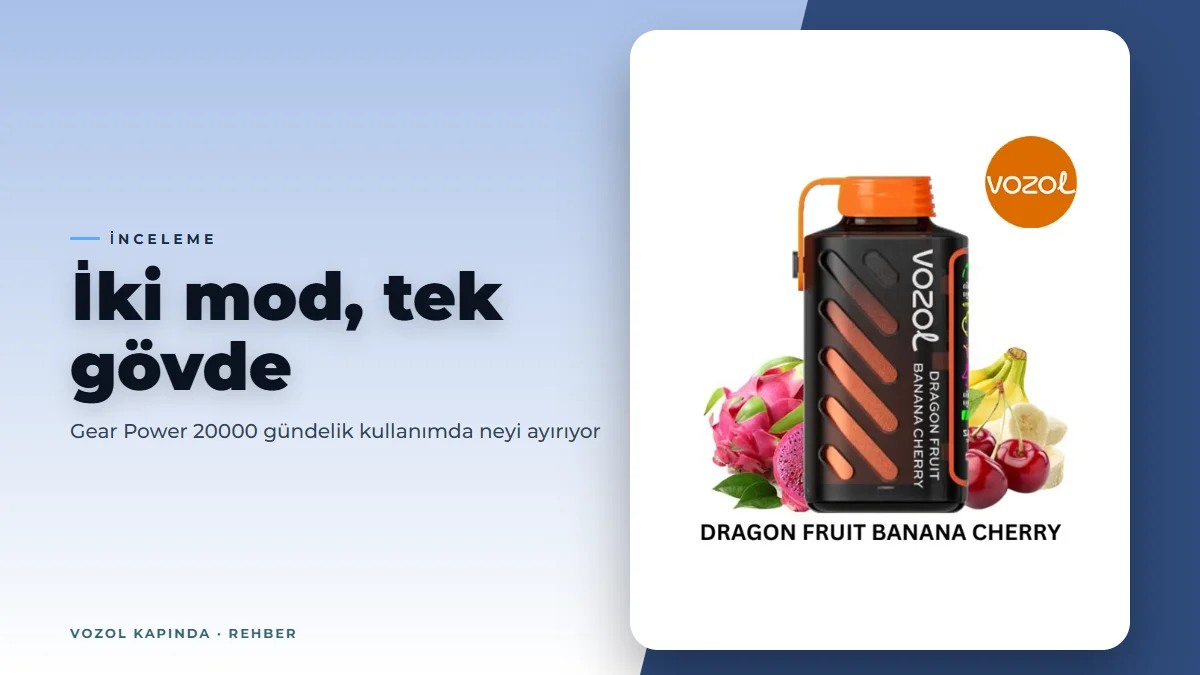 Vozol Gear Power 20000 inceleme: Power serisi neyi değiştiriyor?
