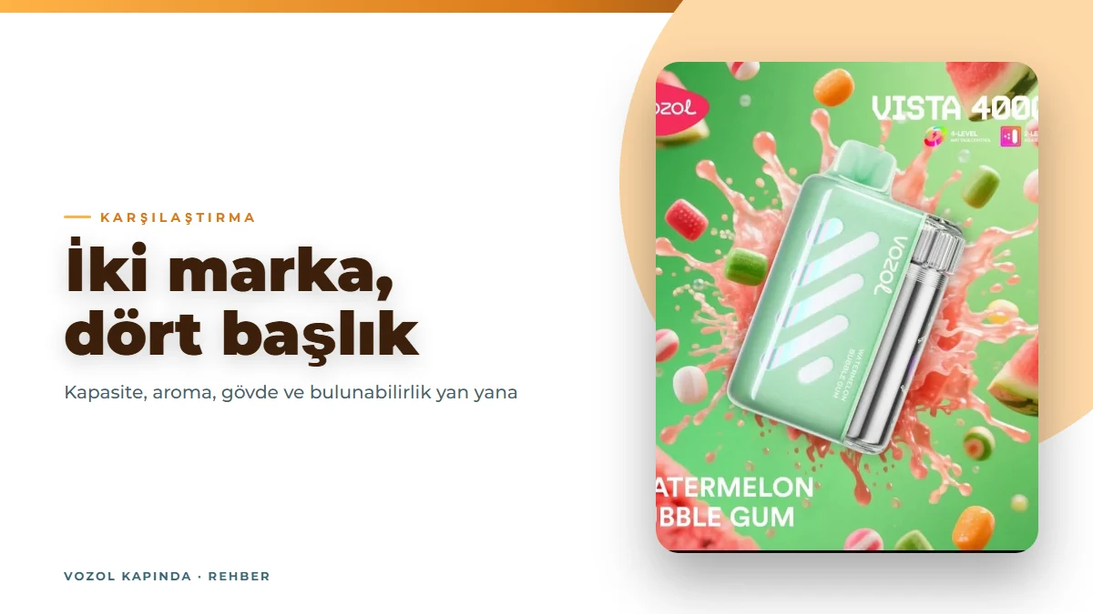 Vozol Elf Bar karşılaştırması: kapasite, aroma ve gövde farkı