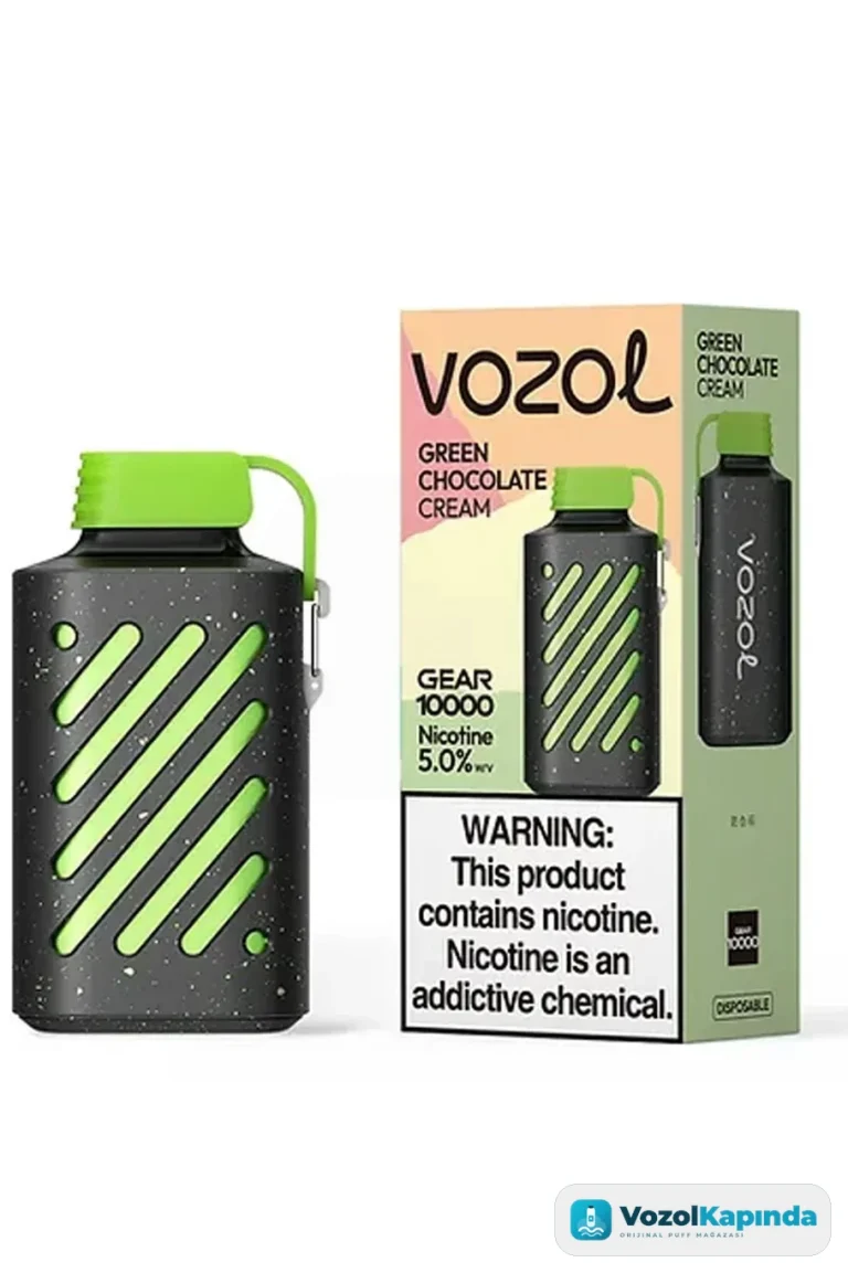 Vozol Gear 10000 Puff Green Chocolota Cream - görsel 3