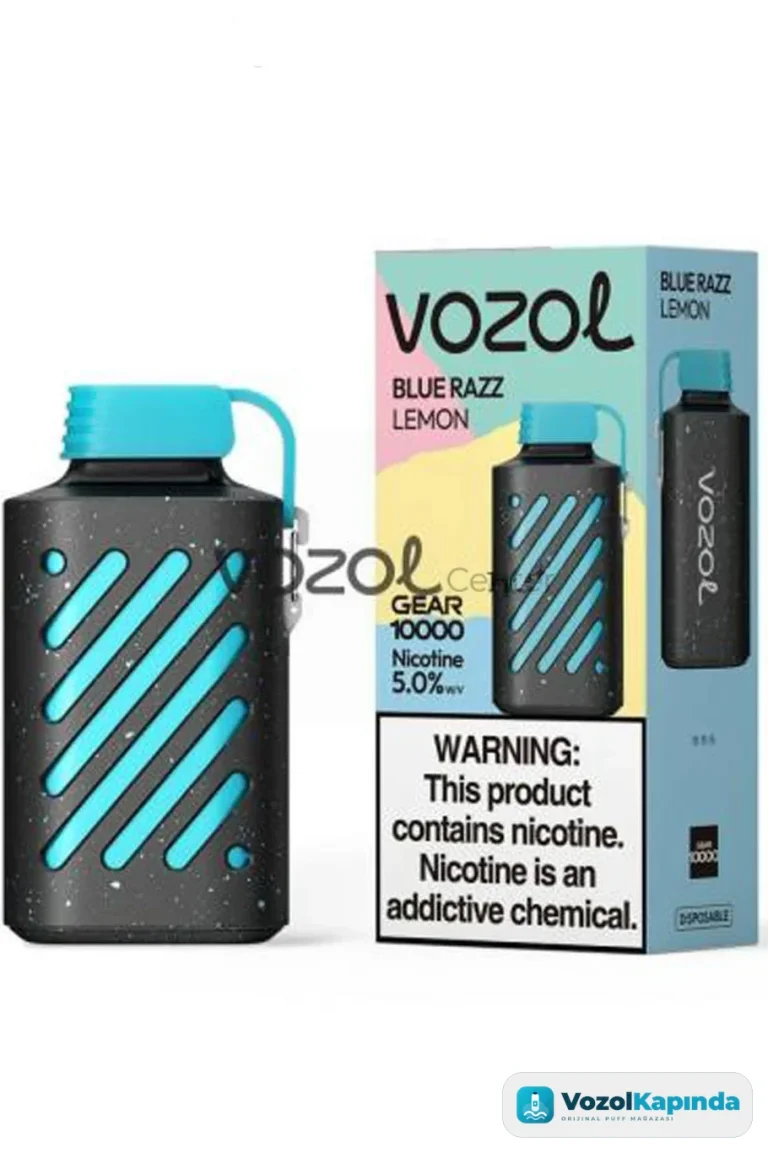 Vozol Gear 10000 Puff Bluerazz Lemon - görsel 3