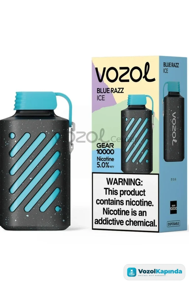 Vozol Gear 10000 Puff Bluerazz Ice - görsel 3