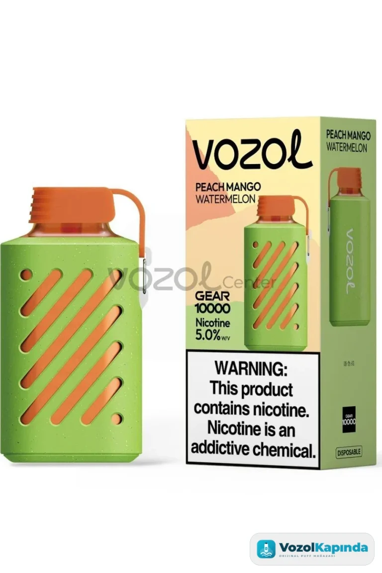 Vozol Gear 10000 Puff Peach Mango Watermelon - görsel 3