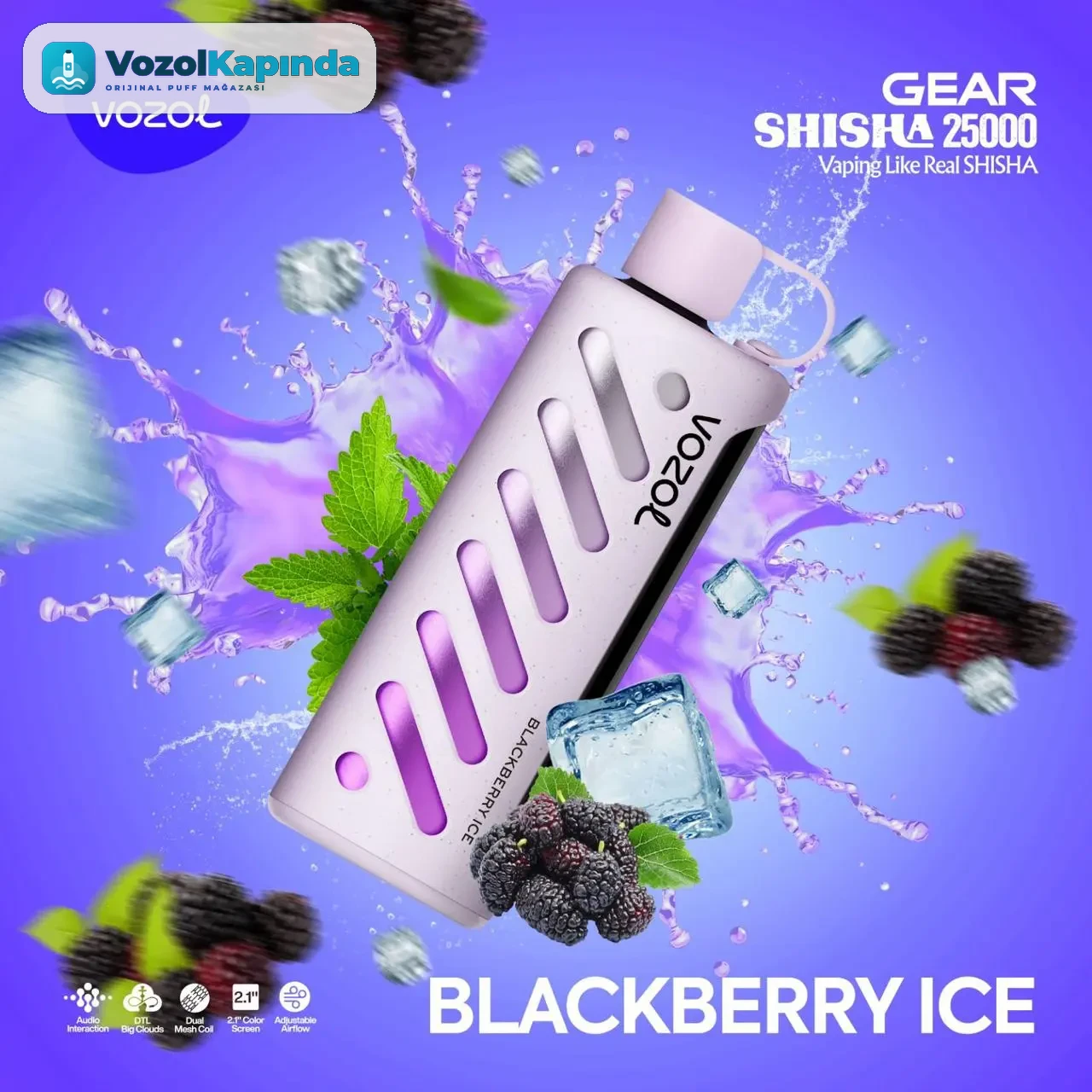 Vozol Gear 25000 Blackberry Ice