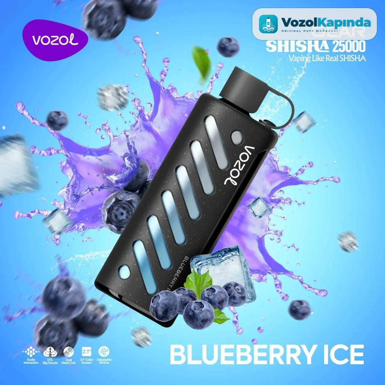 Vozol Gear 25000 Blueberry Ice