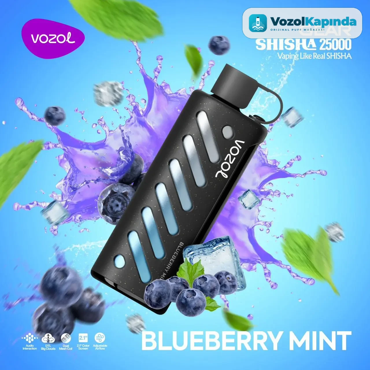 Vozol Gear 25000 Blueberry Mint