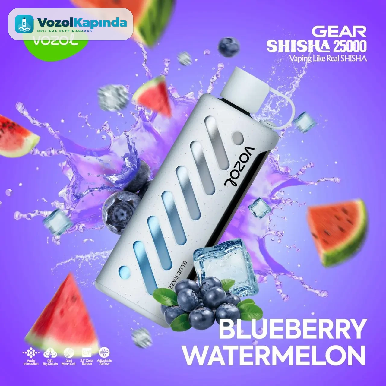 Vozol Gear Shisha 25000 Blueberry Watermelon