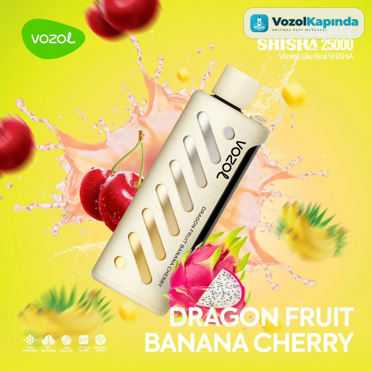 Vozol Gear 25000 Dragon Fruit Banana Cherry