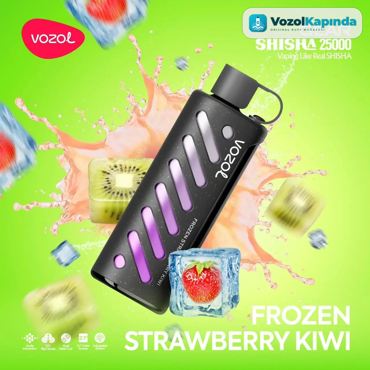 Vozol Gear 25000 Frozen Strawberry Kiwi