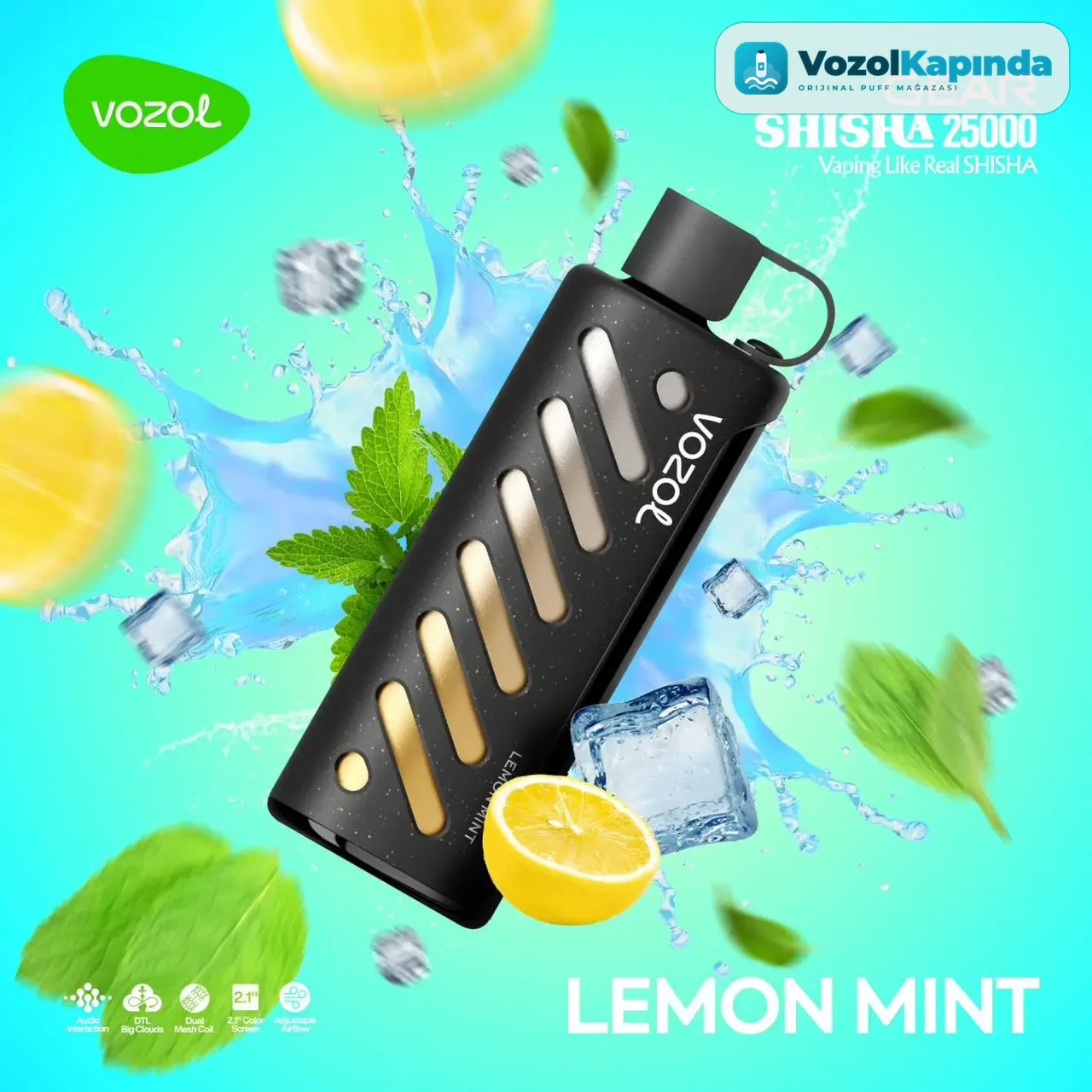 Vozol Gear Shisha 25000 Lemon Mint